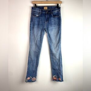 Driftwood Colette Jeans Embroidered Floral Boho 26